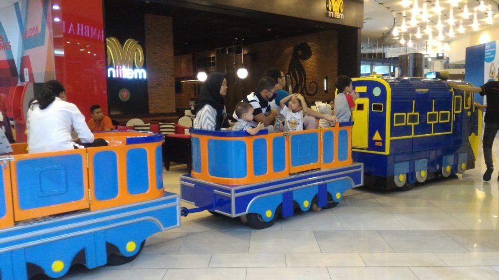 train in the mall